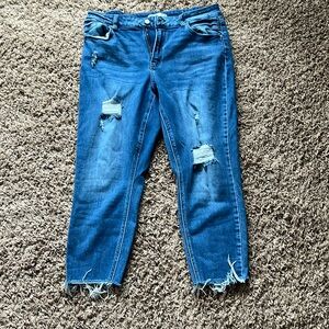 Kancan Distressed Ankle Jeans